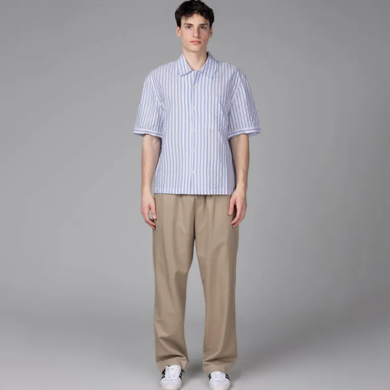 Axel Arigato Chemises*Lido Striped Shirt Blue / White