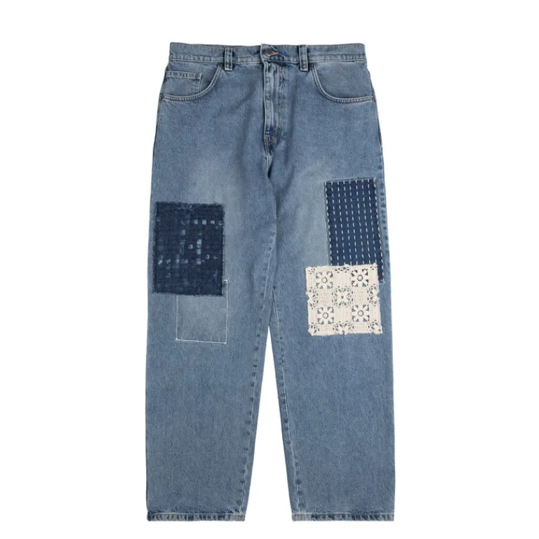 Axel Arigato Pantalons*Patchwork Relaxed Jeans Light Blue