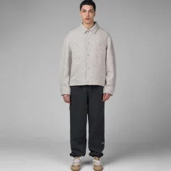 Axel Arigato Gilets*Wyn Boucle Overshirt White / Black