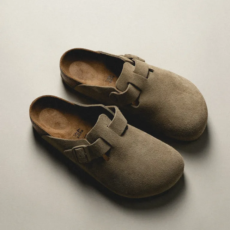 Birkenstock Sneakers En Cuir|Mules & Slides*Boston VL Faded Khaki