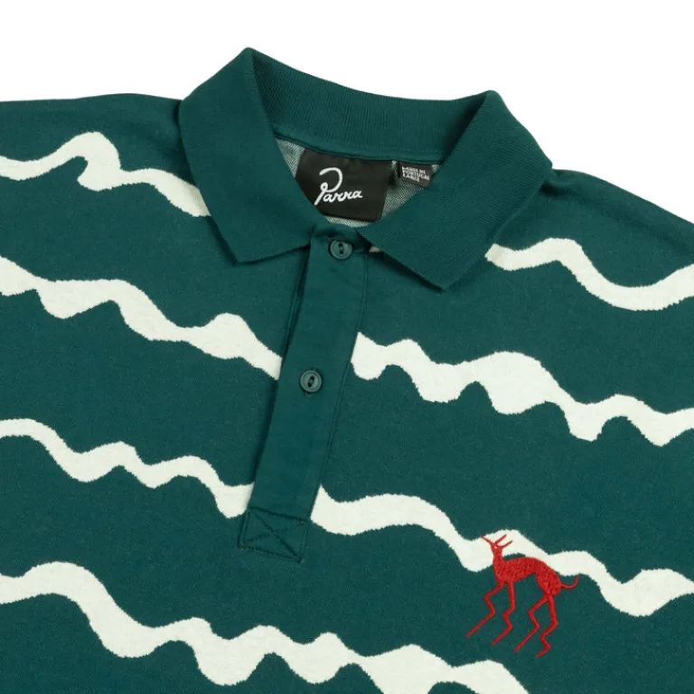 By Parra T-Shirts*Broken Waves Polo Shirt Pine Green