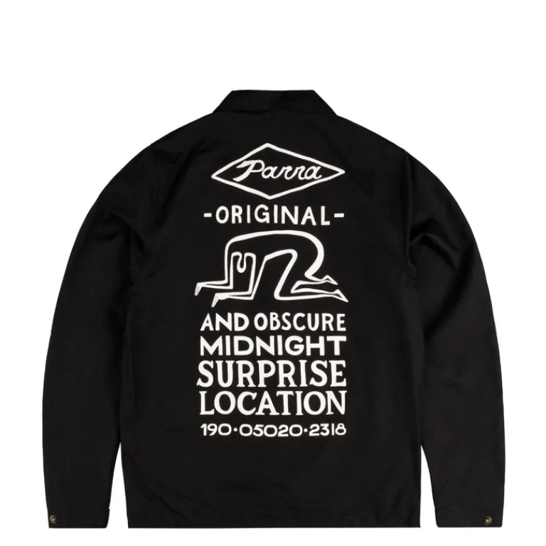 By Parra Gilets*Midnight Surprise Coach Jacket Black