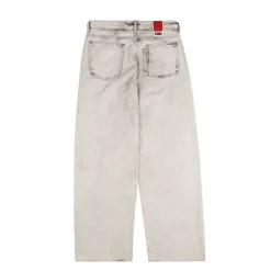 032c Pantalons*'Down To Earth' Wide Leg Jeans Washed Grey / White