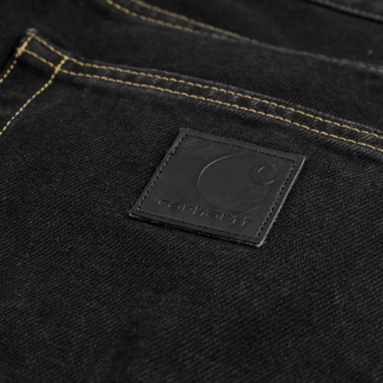 Carhartt WIP Pantalons*Aaron Pant Black Stone Washed