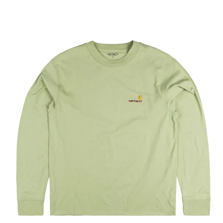 Carhartt WIP T-Shirts*American Script Longsleeve T-Shirt Pale Olive