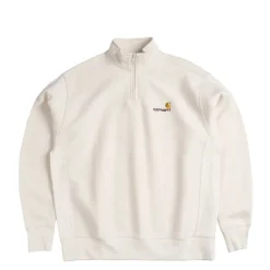 Carhartt WIP Pullover*American Script Half Zip Natural