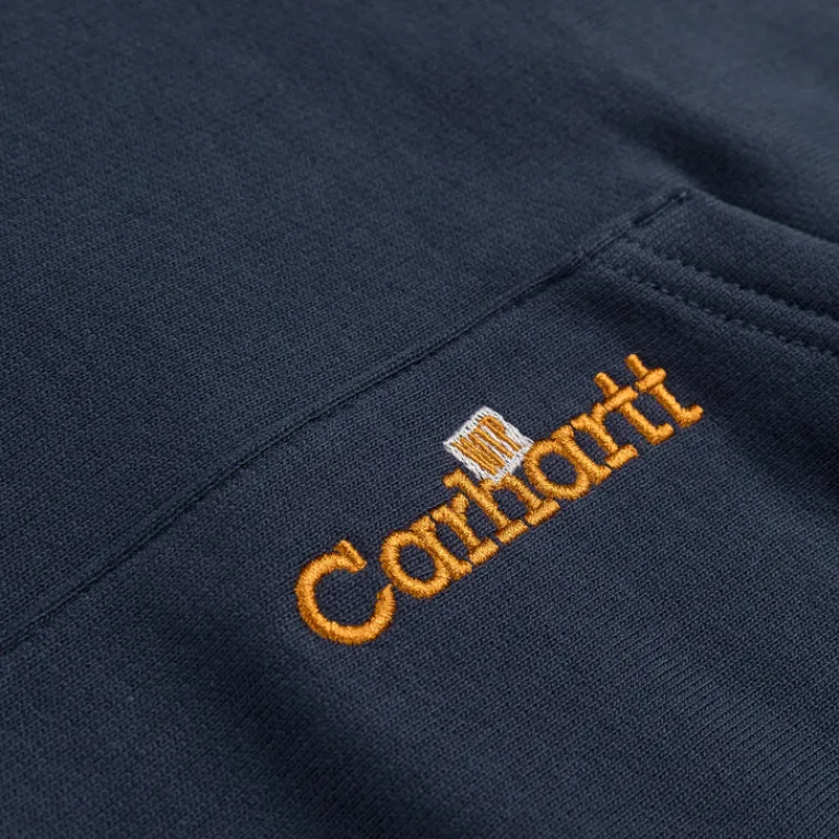 Carhartt WIP Sweats À Capuche*Hooded Label Script Sweat Blue