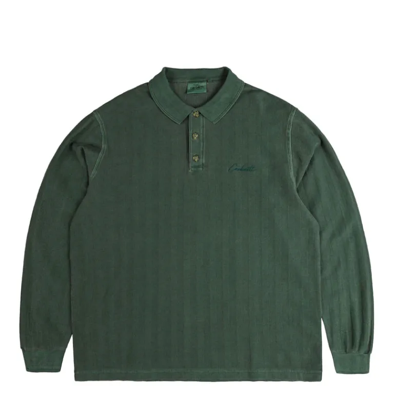 Carhartt WIP T-Shirts*Morrison Rugby Longsleeve Shirt Conifer Pigment Garment Dyed