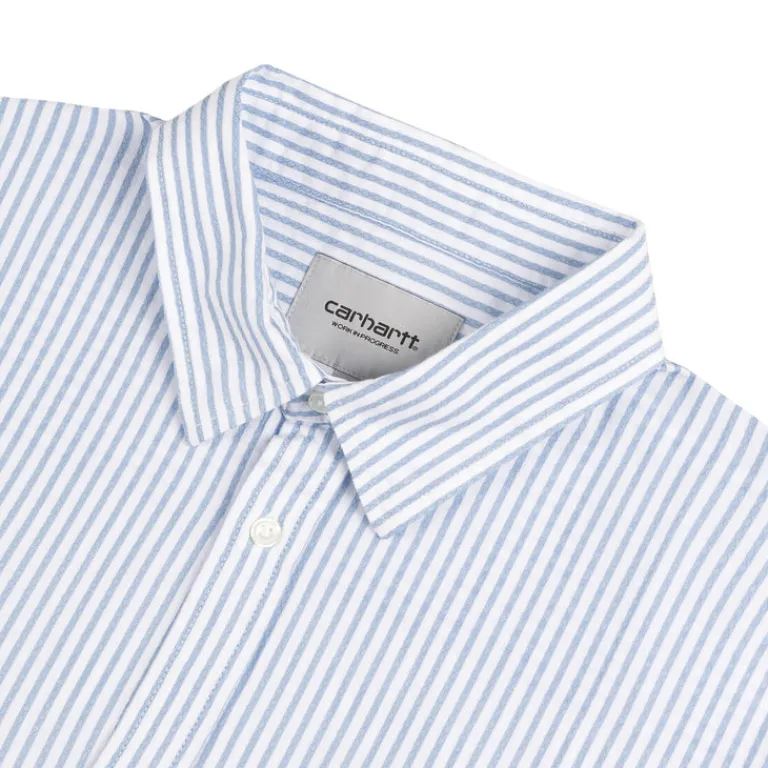 Carhartt WIP Chemises*Phelps Shirt Phelps Stripe, Bluebird