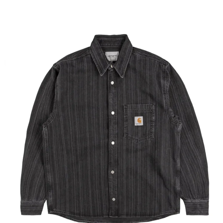 Carhartt WIP Chemises*Rylan Shirt Jacket 'Hampton' Denim Rylan Stripe / Black