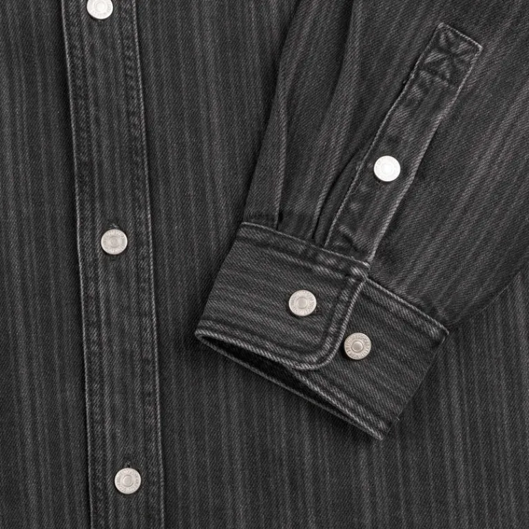 Carhartt WIP Chemises*Rylan Shirt Jacket 'Hampton' Denim Rylan Stripe / Black