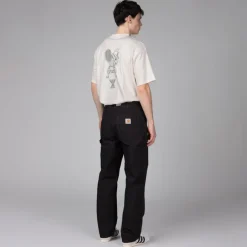 Carhartt WIP Pantalons*Single Knee Pant Black Rinsed