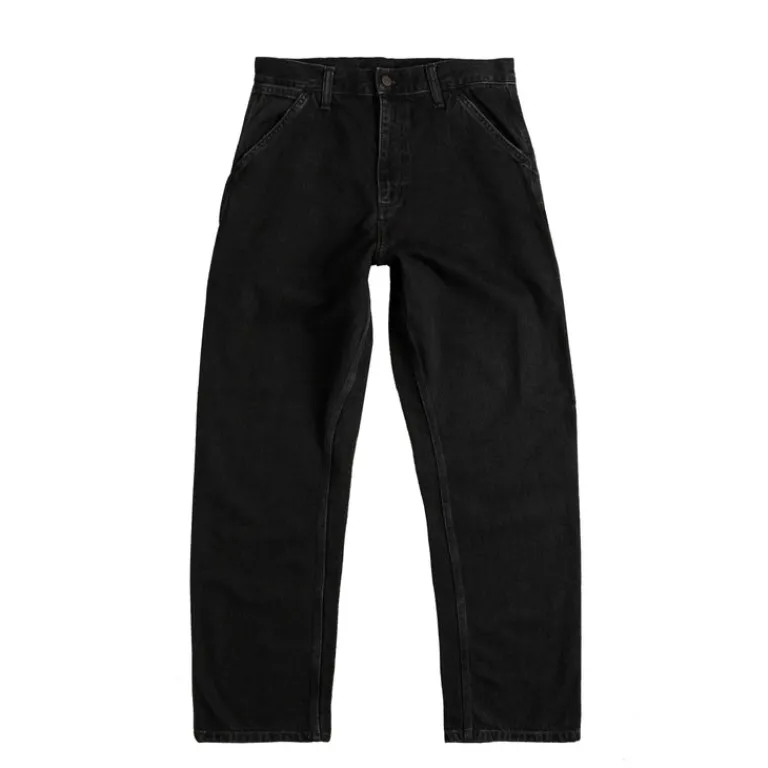 Carhartt WIP Pantalons*Single Knee Pant Stone Washed Black