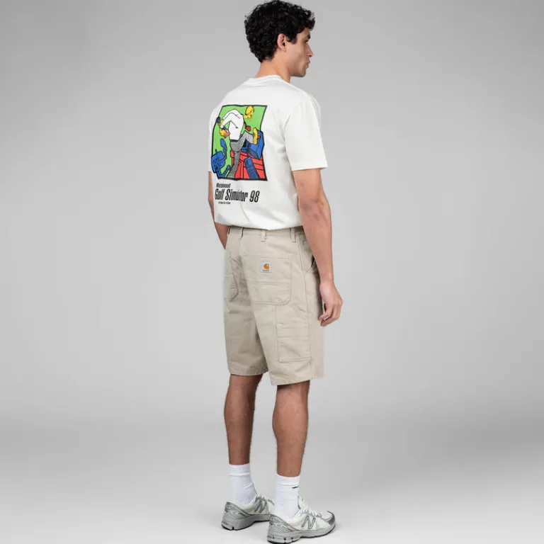 Carhartt WIP Shorts*Single Knee Short Dusky Beige Stone Canvas