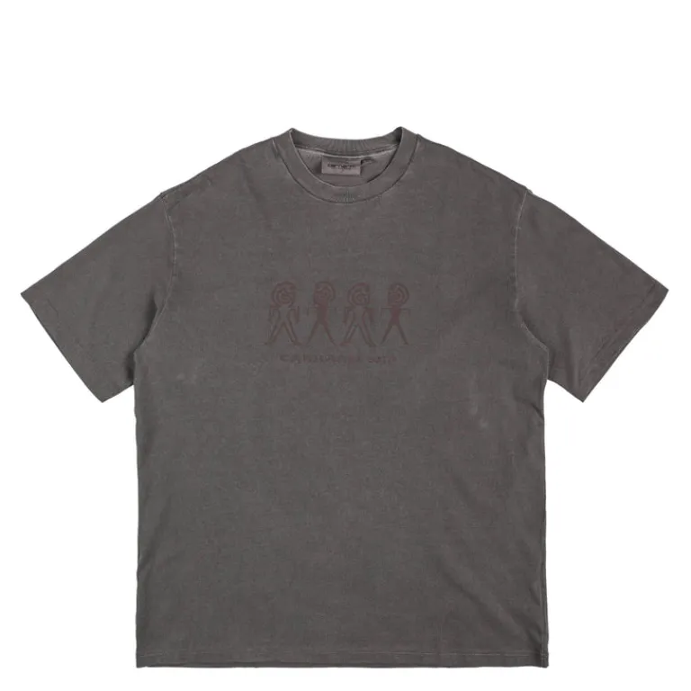Carhartt WIP T-Shirts*Terrestrial T-Shirt Black / Arbusta Pigment Garment Dyed