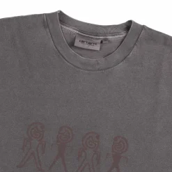 Carhartt WIP T-Shirts*Terrestrial T-Shirt Black / Arbusta Pigment Garment Dyed