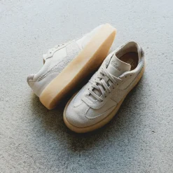 Clarks Originals Sneakers En Cuir|Baskets Décontractées Terrace*Tor 80. W Off White Combi