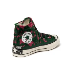 Converse Sneakers Montantes|Sneakers En Cuir*Chuck Taylor All Star '70 Hi *Luxe Plush* Astrodust / Green Envy / Egret