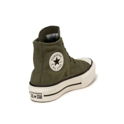 Converse Sneakers À Plateforme|Sneakers Montantes*Chuck Taylor All Star Lift Platform *Colorful Suede* Utility / Egret / Black