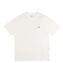 C.P. Company T-Shirts*30/1 Jersey Central Logo T-Shirt Gauze White