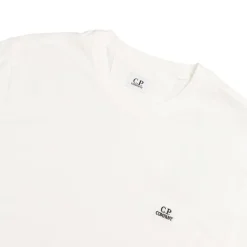 C.P. Company T-Shirts*30/1 Jersey Central Logo T-Shirt Gauze White