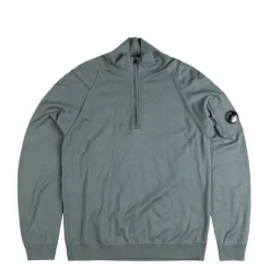 C.P. Company Tricot*Sea Island Half Zip Lens Knit Stormy Weather