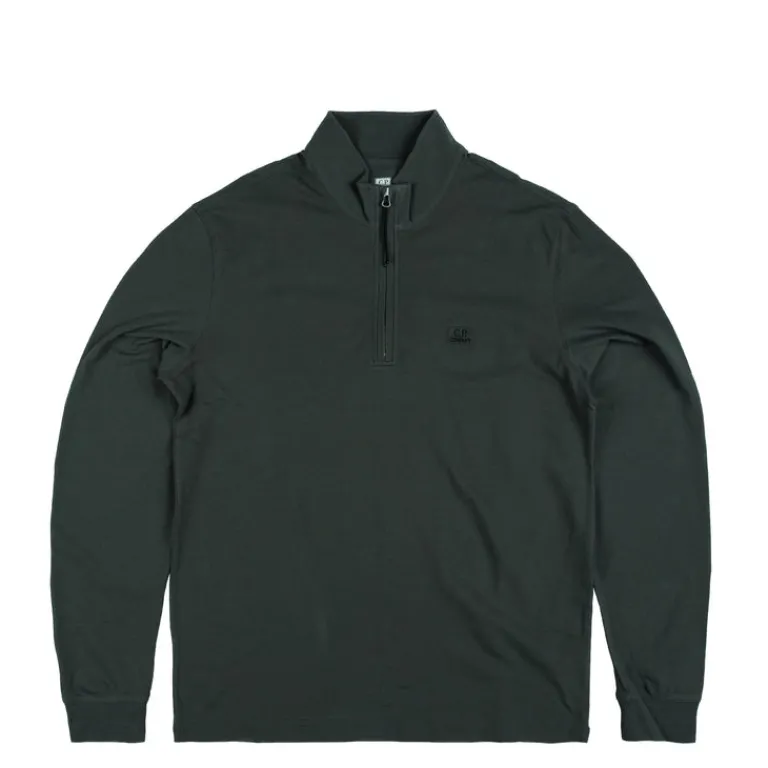 C.P. Company T-Shirts*Stretch Piquet Polo Long Sleeve Dark Shadow
