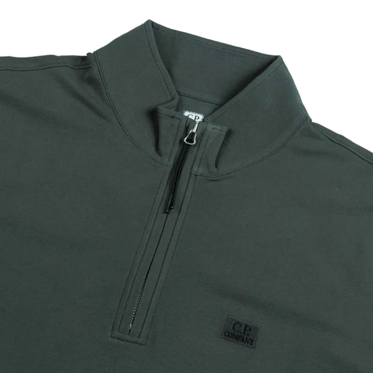 C.P. Company T-Shirts*Stretch Piquet Polo Long Sleeve Dark Shadow