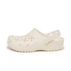 Crocs Sneakers Végétaliens|Mules & Slides*Classic Clog *Floral Cutout* Chalk