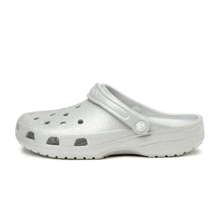 Crocs Sneakers Végétaliens|Mules & Slides*Classic Glitter Clog Silver Glitter