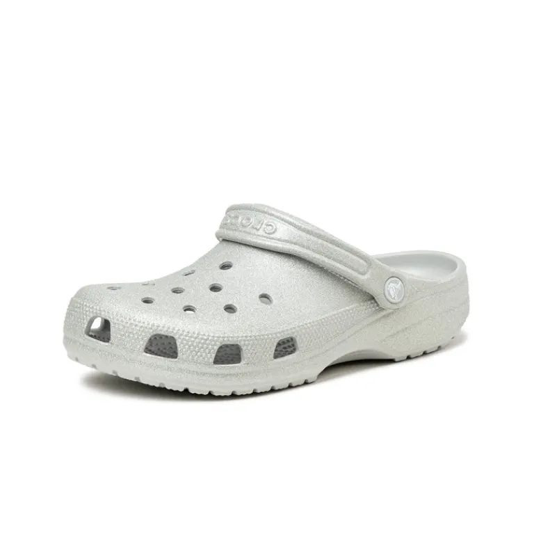 Crocs Sneakers Végétaliens|Mules & Slides*Classic Glitter Clog Silver Glitter