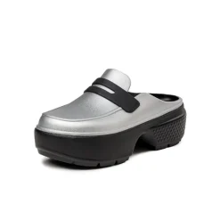 Crocs Sneakers Végétaliens|Loafer*Stomp Metallic Loafer Silver / Black
