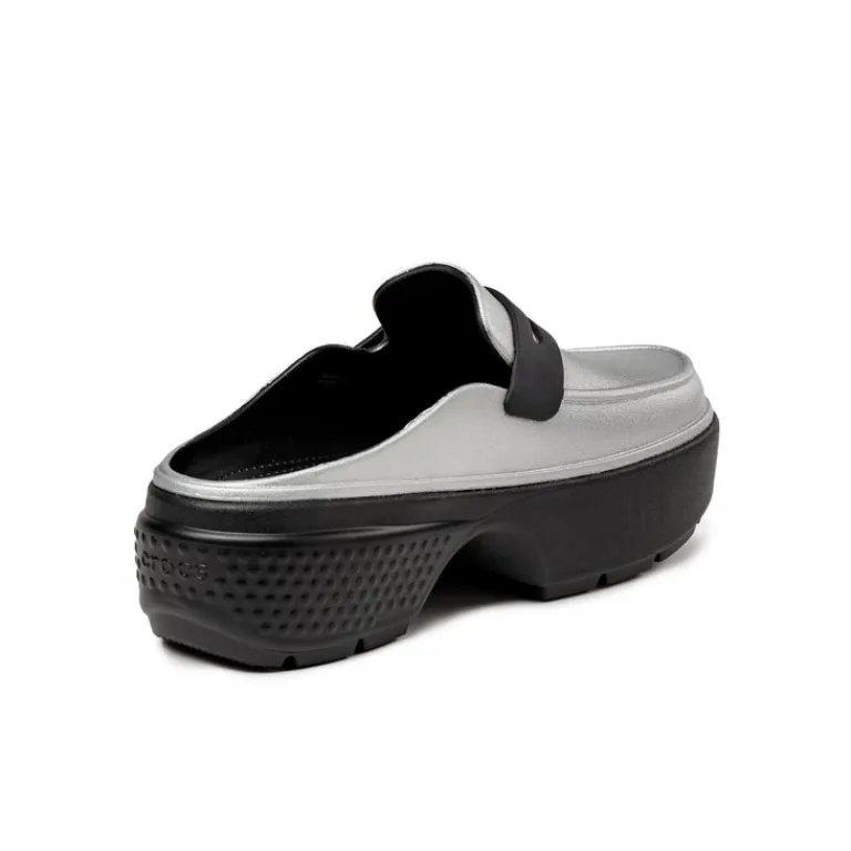 Crocs Sneakers Végétaliens|Loafer*Stomp Metallic Loafer Silver / Black