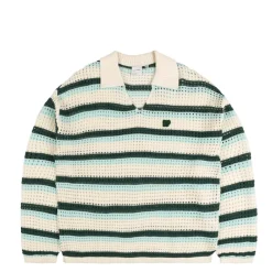 Daily Paper Tricot*Crochet V-Neck Sweater White