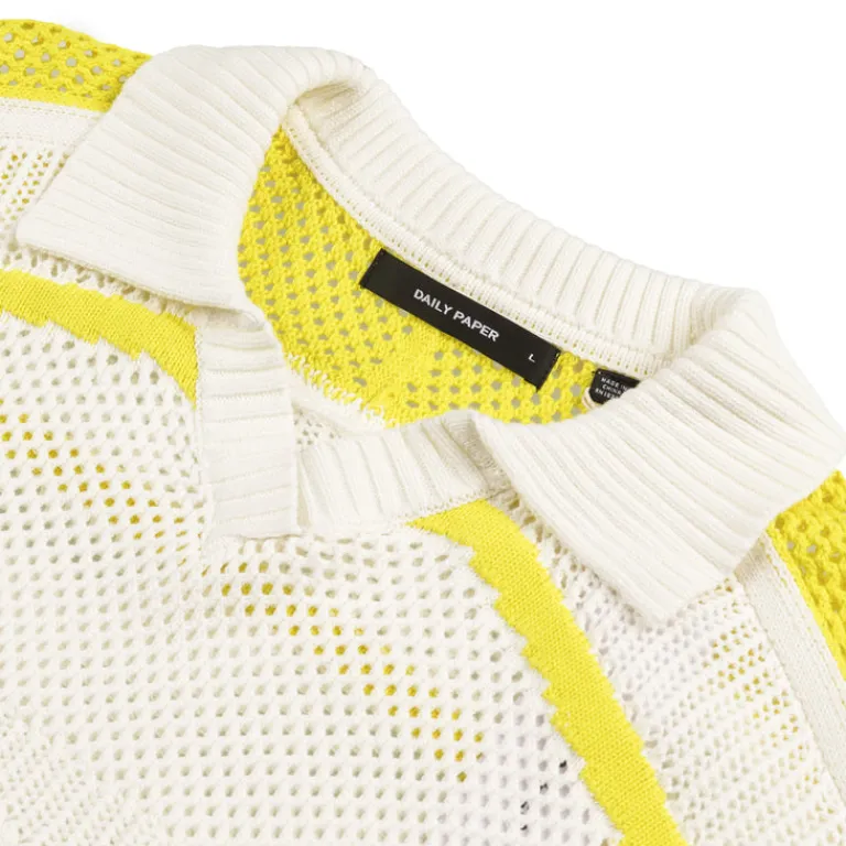 Daily Paper Tricot*Football Knit Sweater White