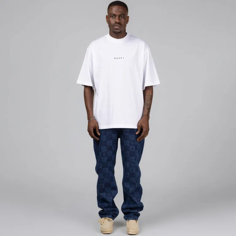 Daily Paper Pantalons*Kibo Check Jacquard Jeans Blue