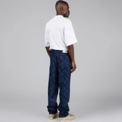 Daily Paper Pantalons*Kibo Check Jacquard Jeans Blue