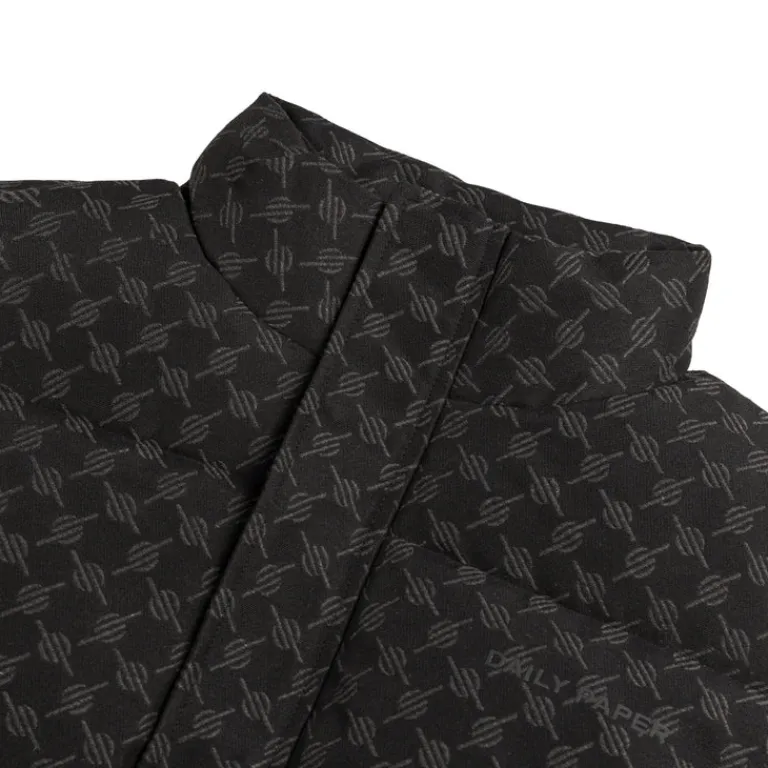 Daily Paper Vestes*Pondo Cotton Monogram Bodywarmer Black