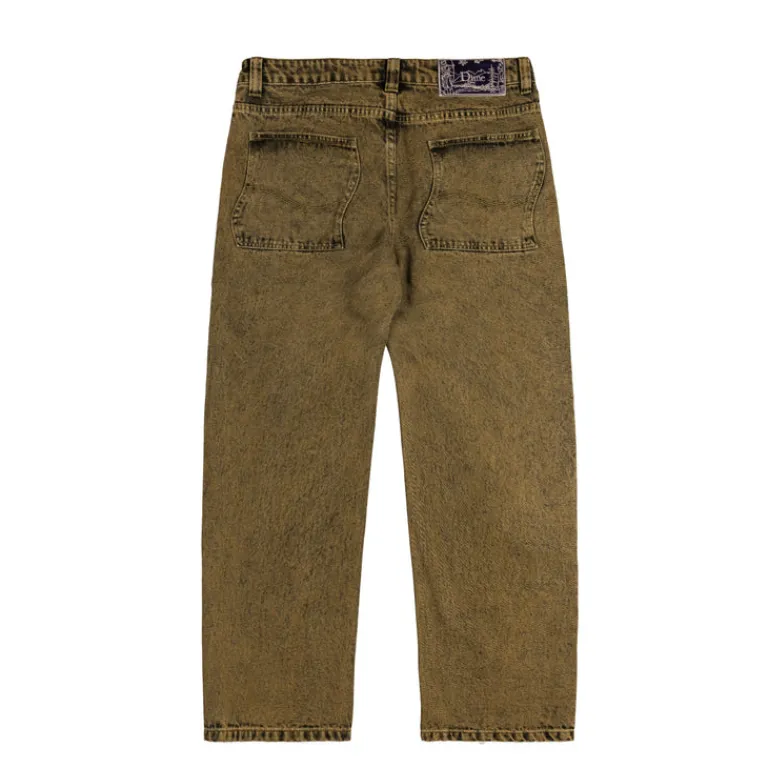 Dime Pantalons*Classic Baggy Denim Pants Overdyed Gold