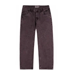 Dime Pantalons*Classic Relaxed Denim Pants Overdyed Plum