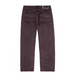 Dime Pantalons*Classic Relaxed Denim Pants Overdyed Plum