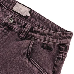 Dime Pantalons*Classic Relaxed Denim Pants Overdyed Plum