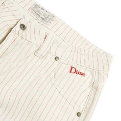 Dime Pantalons*Classic Relaxed Denim Pants Warm White Striped