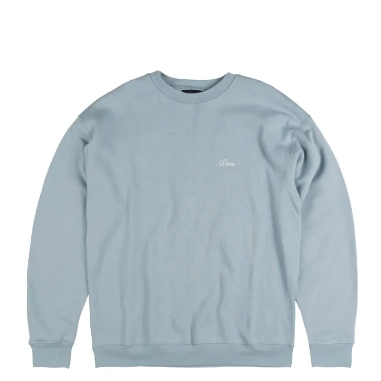 Dime Pullover*Cursive Small Logo Crewneck Blue Fog