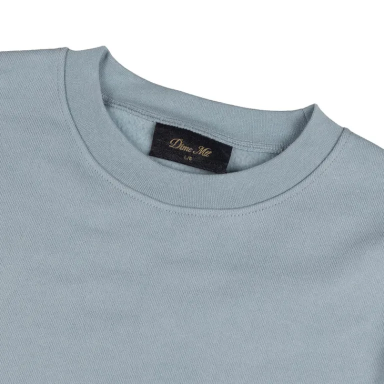 Dime Pullover*Cursive Small Logo Crewneck Blue Fog