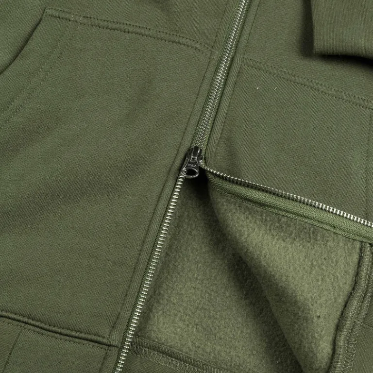Dime Sweats À Capuche*Cursive Zip Hoodie Dark Olive
