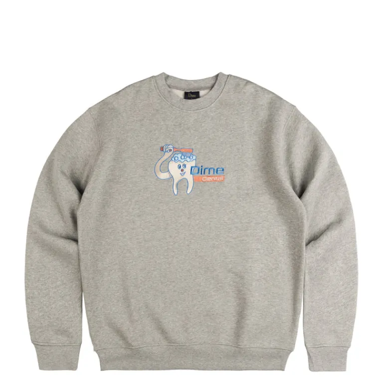 Dime Pullover*Dental Care Crewneck Heather Gray