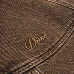 Dime Gilets*Dipped Denim Jacket Dipped Sandblasted Brown