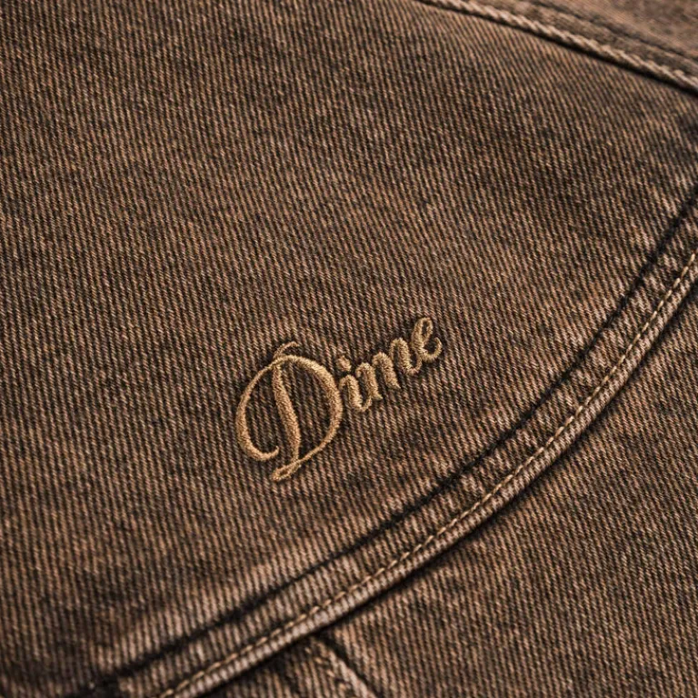 Dime Gilets*Dipped Denim Jacket Dipped Sandblasted Brown
