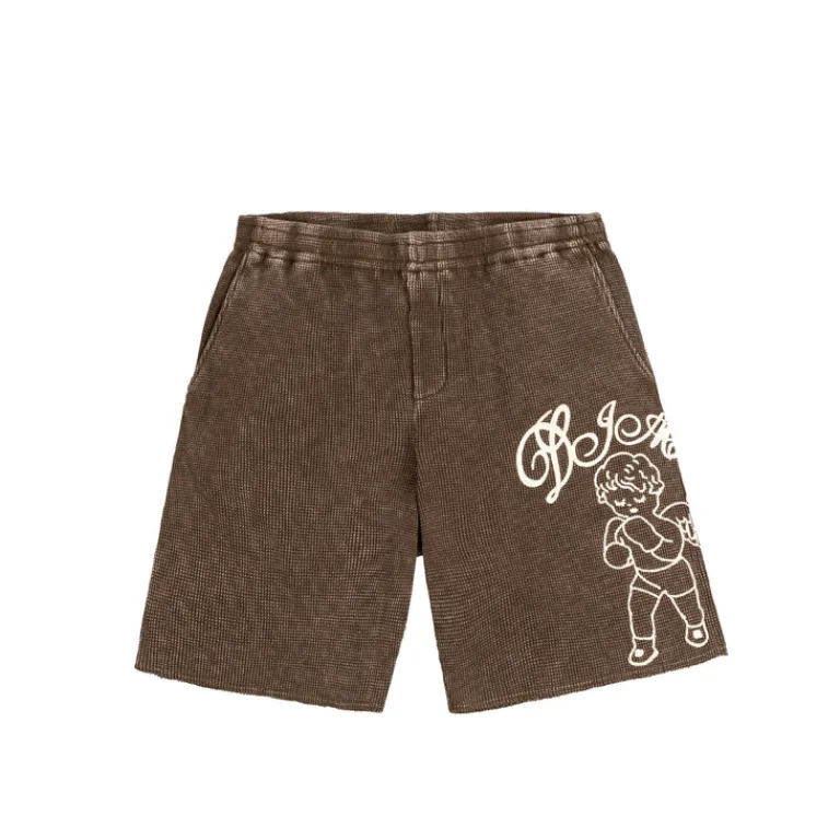 Dime Shorts*Fighter Waffle Shorts Brown Washed
